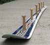 Snow Ski Coat Rack with Wooden Pegs (Blue)