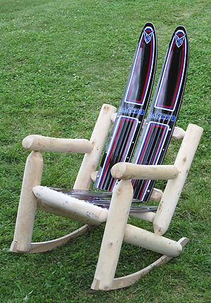 Water Ski Log Rocking Chair