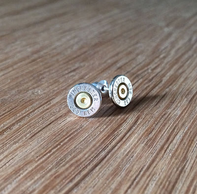 Silver 223 Bullet Earrings