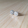 Silver Bullet Earrings with Swarovski Crystals