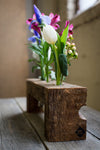 Floating Wood Flower Stand with Three Bottles