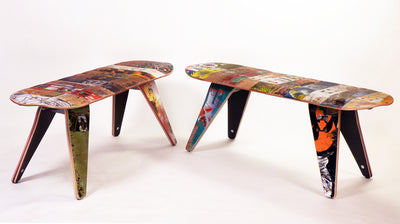 Recycled Skateboard 48" Benches