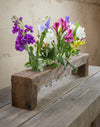 Five Bottle Wood Flower Stand
