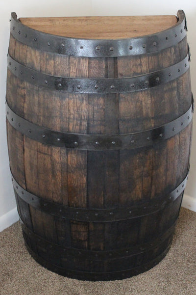 Half Whiskey Barrel Storage Shelf