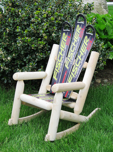 Children's Snow Ski Log Rocking Chair