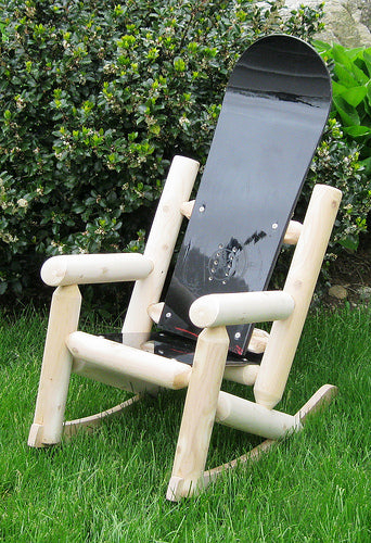 Children's Snowboard Log Rocking Chair