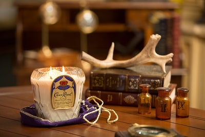 Crown Royal Glass Bottle Candle
