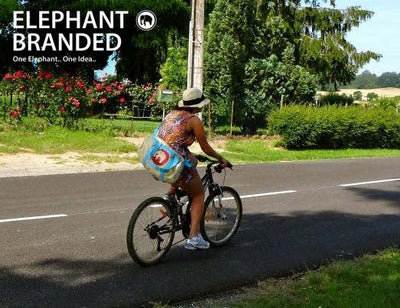 Elephant Branded Small Clipper Duffel Bag