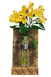 Wall Mounted Reclaimed Wood Flower Vase