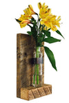 Wall Mounted Reclaimed Wood Flower Vase
