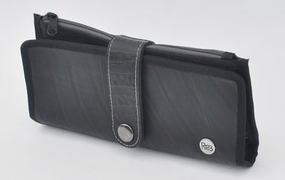 Recycled Rubber Women's Wallet (Black, Grey) - Side