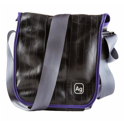 Haversack Bicycle Inner Tube Messenger Bag - Purple Trim