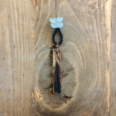 Reclaimed Whiskey Barrel Drop Necklace