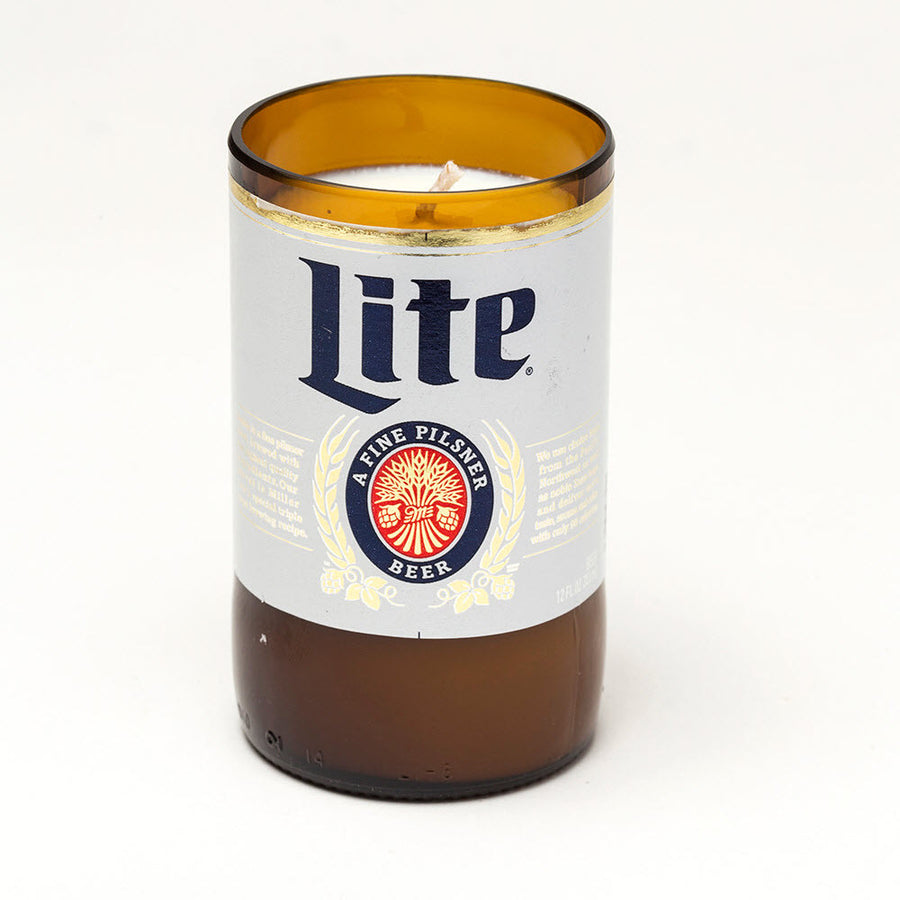 Miller Lite Beer Bottle Candle