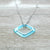 Bombay Gin Mini Square Recycled Necklace
