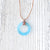 Blue Bombay Sapphire Copper Leather Necklace