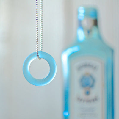 Bombay Gin Bottle Ball Chain Necklace