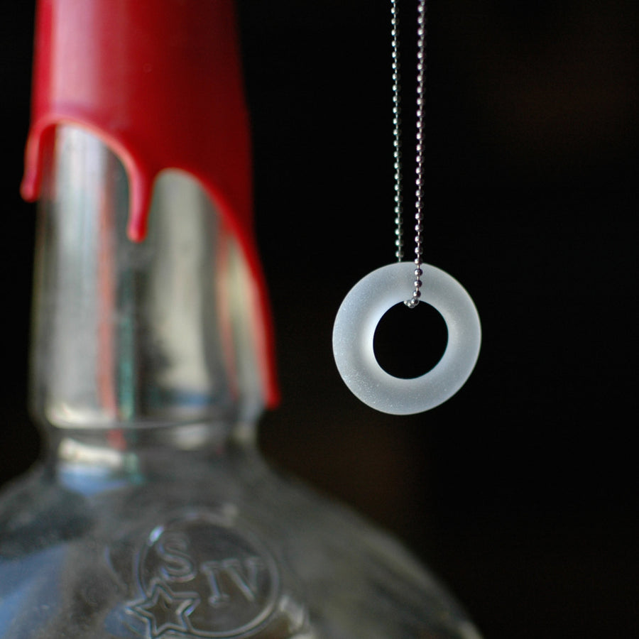 Recycled Bourbon Bottle Ball Chain Necklace
