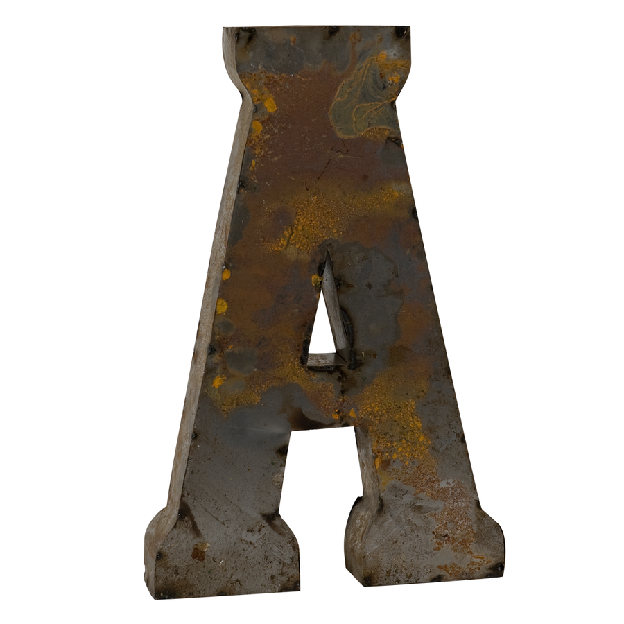 Reclaimed Tin Letter A