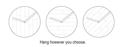 Hang clock however you choose.