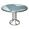 Round Reclaimed Scrap Metal Dining Table (rounded base)