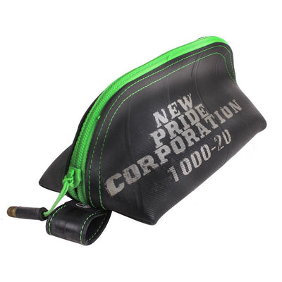 Recycled Rubber Wedge Pouch - Green