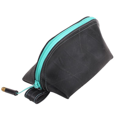 Recycled Rubber Wedge Pouch - Turquoise