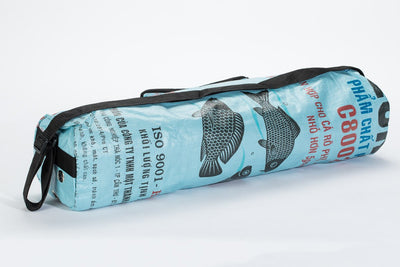Yoga Mat Travel Bag (Sky Blue Fish)