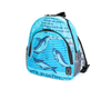 TORRAIN Recycled Bags, Designed in Portland, Oregon : Small backpack in light blue fish colorway print